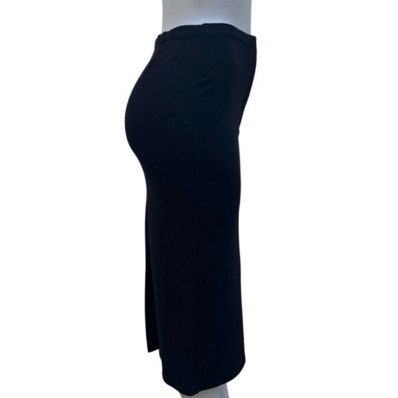 Chelsea Campbell Midi Pencil Skirt Women's Size 6P Black Rayon Blend Stretch - Picture 4 of 14